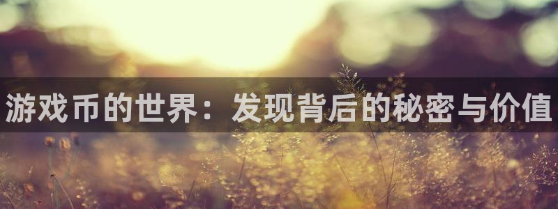 杜邦娱乐注册地址：游戏币的世界：发现背后的秘密与价值