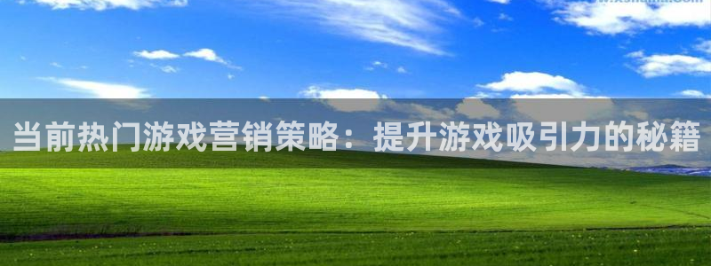 杜邦娱乐网址注册：当前热门游戏营销策略：提升游戏吸引力的秘籍